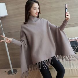 وشاح محبوك باكمام للنساء