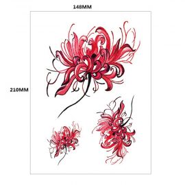 وشم مؤقت ملون متعدد النقشات للنساء / 4 قطع