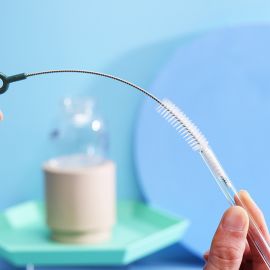 فرشاة مصاصة للأطفال بشعر من الفولاذ المقاوم