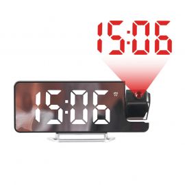 شاشة كبيرة مرآة إسقاط  ساعة منبة LED