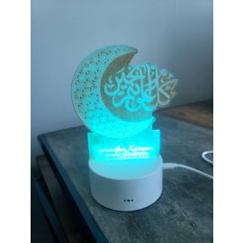 ثري دي زينة رمضان بشكل هلال ومسجد -نمط 1