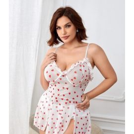 لانجري نمط قلوب حجم كبير للنساء