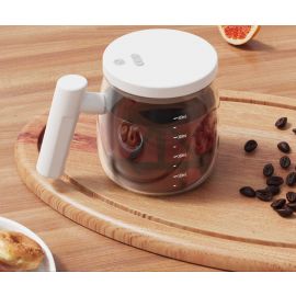 كوب قهوة كهربائي قابل لاعادة الشحن ، كوب تحريك أوتوماتيكي بالكامل، كوب زجاجي محمول