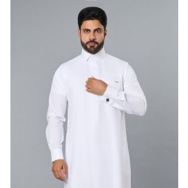 ثوب رسمي ابيض فاخر