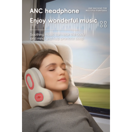  وسادة تدليك الرقبة بالاهتزاز وبالأشعة تحت الحمراء وبالموسيقى لتخفيف الضوضاء