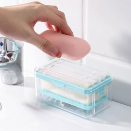 علبة صابون بلاستيكية للتنظيف بدون استخدام اليدين