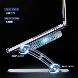 حامل تبريد دوار كبير الحجم لأجهزة الكمبيوتر المحمولة من سبائك الألومنيوم