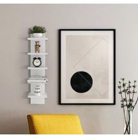 رف تخزين حائطي متعدد الطبقات من الخشب