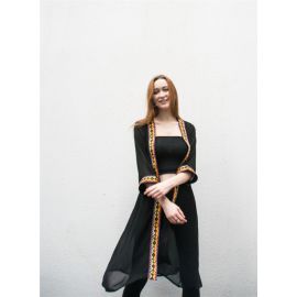 كارديجان طويل فضفاض شيفون للنساء