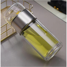  كوب زجاجي مزدوج الطبقات لتخمير الشاي 500 ملي 