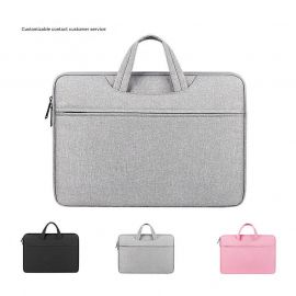 حقيبة لابتوب قماشية مقاومة للصدمات والماء، ببطانة داخلية ناعمة وجيوب خارجية متعددة ومزودة بمقابض
