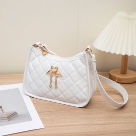 حقيبة كروس نسائي مستطيلة كاجوال، حقيبة جلدية رائعة للمناسبات  