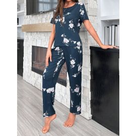 طقم بيجامة منزلية من الحرير للسيدات 