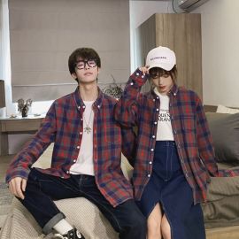 قميص مربعات مناسب للجنسين