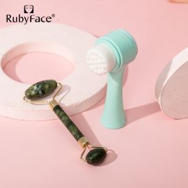 مجموعة فرشاة تنظيف وتدليك الوجه من قطعتين