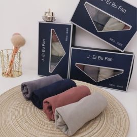 اربع قطع بوكسر رجالي بخصر متوسط من القطن