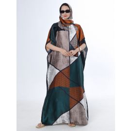 جلابيات نسائية بتصميم الذي يمزج بين التراث والحداثة مع وشاح صغير