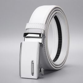 حزام بنطال ابيض ذو مشبك أوتوماتيكي للرجال حزام بنطال ابيض ذو مشبك أوتوماتيكي للرجال 