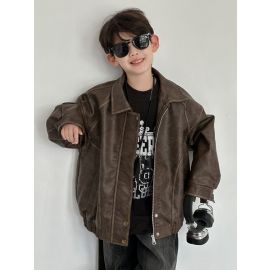 جاكت ولادي من الجلد