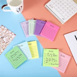 مفكرة ملاحظات لاصقة إنجليزية أفقية متعددة الألوان 4قطع
