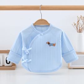 بلوزة للاطفال ناعمة باربطة جانبية