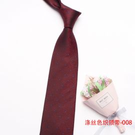 ربطة عنق بورجوندي ريترو للرجال