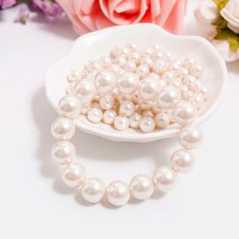 سوارة مصنوعة من خرز اللؤلؤ الصناعي المزين باللؤلؤ الزجاجي للسيدات / قطعتين