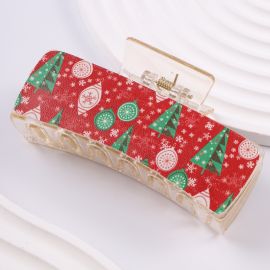 مشابك شعر بلاستيكية متعددة النقشات للسيدات 