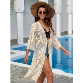 سترة مورده بالدانتيل قصيرة للنساء