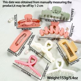 مشابك شعر بلاستيكية بتصميم أنيق بقبضة ثابتة وغير قابلة للانزلاق