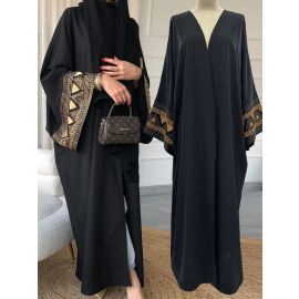 عباية نسائي بأكمام منقوشة وواسعة 