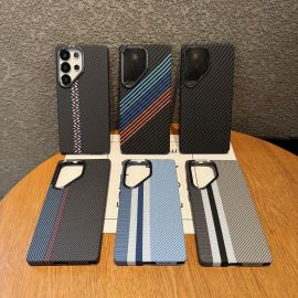  غلاف هواتف جلاكسي غطاء واقٍ من ألياف الكربون المغناطيسي 