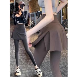 بنطلون ياضي وهمي مكون من قطعتين على شكل سمكة قرش للنساء 