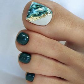 أظافر صناعية بألوان متدرجة للنساء - 24 قطعة