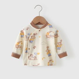 بلوزة منقوشة برسومات من القطن