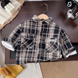 قميص شتـوي منقـوش وسميـك للأولاد