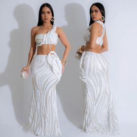 ملابس سهره نسائي من قطعتين 