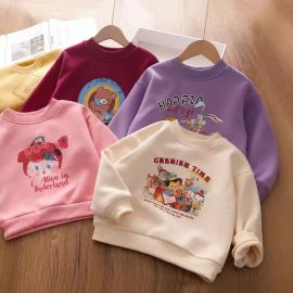 فنيلة شتوية قطنية مبطنة بالصوف للفتيات المواليد