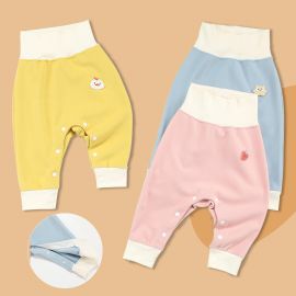 بنطلون أطفال دافئ للخريف والشتاء بفتحة كبس للخصر لحماية البطن