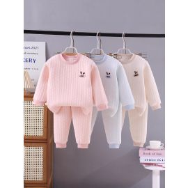 بيجامة شتوية قطنية سميكة للأطفال