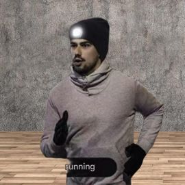 قبعة مزوده بضوء  قابلة لإعادة الشحن عبر USB