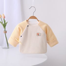 بلوزة دافئة للأطفال بنصف ظهر ورباط جانبي