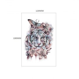 وشم مؤقت بتفاصيل زهور ملونة وحيوانات للنساء / 4 قطع