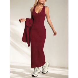 فستان شتوي طويل مع جاكت