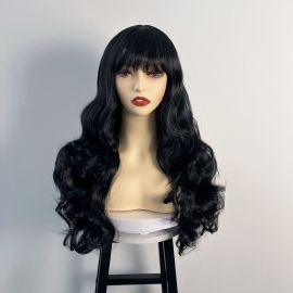 باروكة شعر مجعد طويل بأطراف متموجة للسيدات 