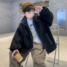 معطف قطني أنيق للأولاد سميك ودافئ