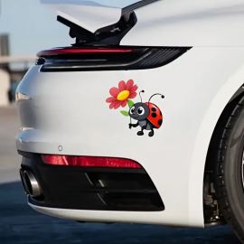 ملصقات سيارة مزخرفة لطيفة على شكل خنفساء كرتونية / قطعتين