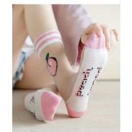 جوارب نسائية رفيعة الطول برسومات متعدده