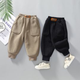 بنطلون قطني بجيوب ساده للاطفال