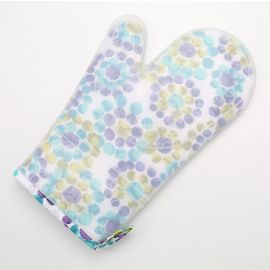 قفازات سيليكون عازلة من القطن المزهر للخبز والمطبخ مقاومة للحرارة العالية
